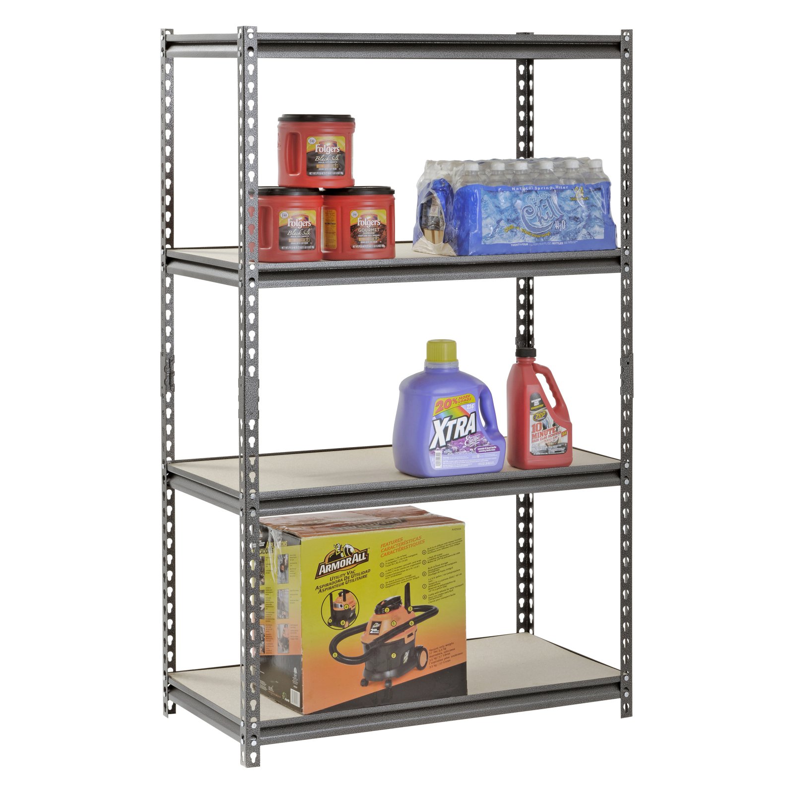 Muscle Rack 36"W x 18"D x 60"H 4-Shelf Steel Freestanding Shelves; 500 lbs. Capacity per Shelf; Silver - image 3 of 3