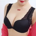 thumbnail image 5 of hoksml Women's Full Coverage Lace Racerback Front Closure Bra, Push Up Supportive Everyday Bra, 5 of 6