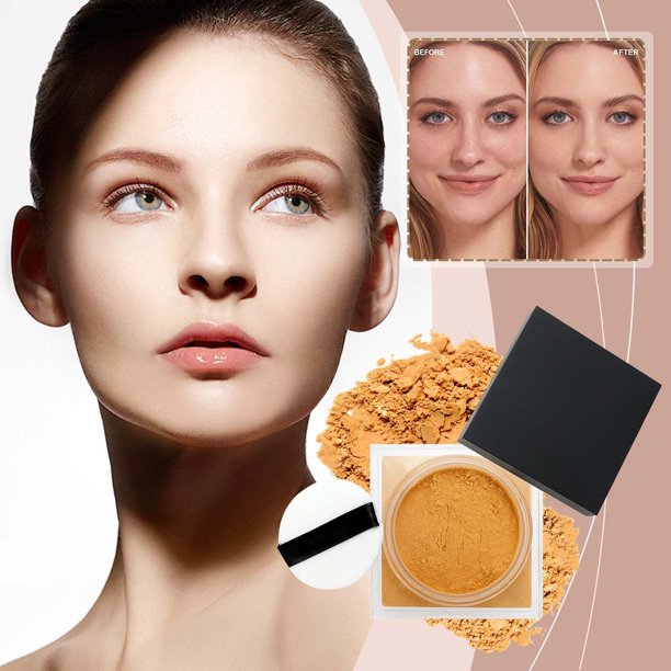 Polvos sueltos Maquillaje en polvo Resistente al agua Control de grasa Maquillaje de larga duración No en polvo Ilumina Corrector Maquillaje en polvo Polvos de acabado
