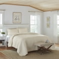 thumbnail image 4 of Laura Ashley Felicity Collection Quilt Set-100% Cotton, Reversible, All Season Bedding with Matching Sham(s), Pre-Washed for Added Softness, Twin, Ivory, 4 of 10