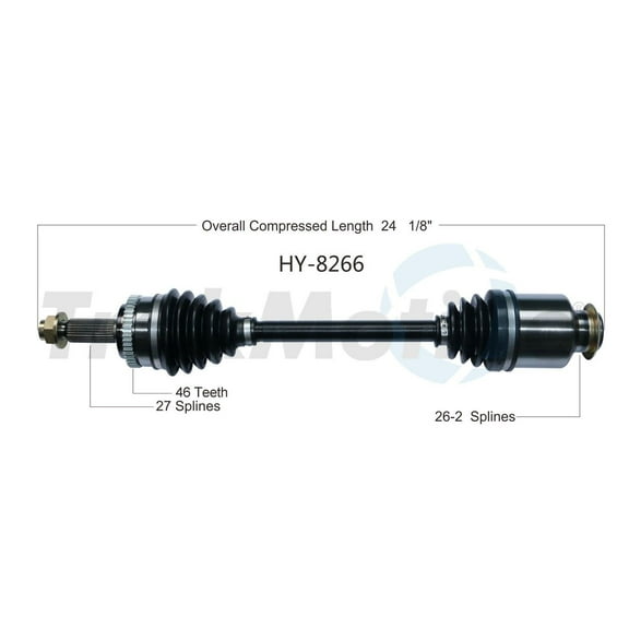 CV Axle Shaft Fits select: 2013-2015 HYUNDAI VELOSTER
