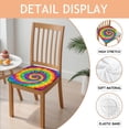 thumbnail image 2 of Rainbow Tie Dye Mandala Pattern Seat Covers for Dining Room Chairs Set Of 4,Stretch Printed Washable Chair Seat Cover with Elastic Ties and Button,Removable Waterproof Couch Cushion Covers, 2 of 6