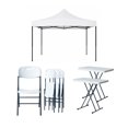thumbnail image 2 of Toldo Plegable Impermeable +Paquete 2 Mesas Plegables Personales + 4 Sillas Plegables Blancas LOOMBER, 2 of 8