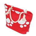 thumbnail image 3 of Premium Dog Cat Puppy Kitty Animal Paws Print Canvas Tote Shoulder Bag Handbag, 3 of 4