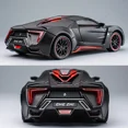 thumbnail image 3 of Scale 1/24 Lykan Hypersport Metal Diecast Alloy Racing Cars Model Trucks For Boys Children Kids Gift Vehicles Hobbies Collection, 3 of 7