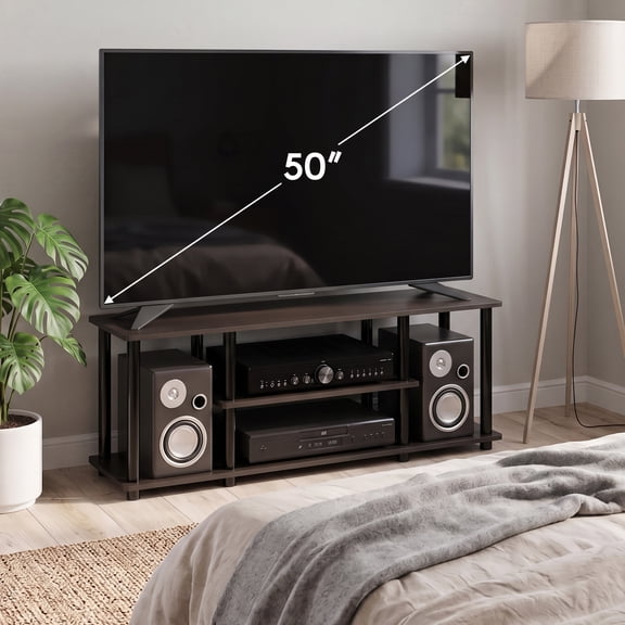 Furinno Turn - N - Tube No Tool 3 - Tier Entertainment TV Stands, Espresso