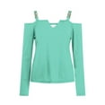 thumbnail image 5 of AXXD Womens Blouse Basic Summer 2024 Ladies V Neck Casual T-Shirts Long Sleeve Pullover Blouse Tops, 5 of 5