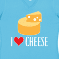 thumbnail image 4 of Inktastic I Love Cheese Funny Cheese Lover Women's V-Neck T-Shirt, 4 of 5