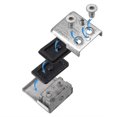 thumbnail image 5 of Glass Clamp, 8 Pack Stainless Steel Square Clamp 6-8mm Glass Clip Clamp Bracket Flat Back, 5 of 5