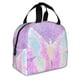 thumbnail image 2 of Balery Purple Sparkling Butterfly Bolsa de Almuerzo Aislada – Caja de Almuerzo con Papel de Aluminio Grueso, Mantiene la Comida Fresca por 4 Horas, 2 of 7