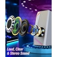 thumbnail image 3 of Altavoces para computadora LENRUE alimentados por USB/USB-C con sonido estéreo fuerte, 3 of 6