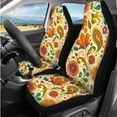 thumbnail image 2 of KUIFORTI Vintage Flowers 14 Pcs Auto Seat Covers Full Set Auto Center Console Armrest Pad Car Headrest Protectors Steering Wheel Cover Elastic Fabrics for Cars Sedans and SUVs, 2 of 7