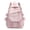 Pink, variant on Macaron Solid Blank Backpack for Customization, Lightweight Pastel Canvas School Bookbag with Multiple Pockets for Students Travel
