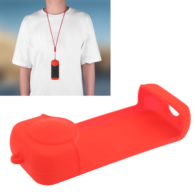 Estuches Para Cámara Estuche De Silicona Para Cámara Panorámica Cubierta Protectora De Lente De Fuselaje Anticaída Con Cuerda De Mano Para X3 Rojo