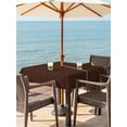 thumbnail image 4 of Square Outdoor Tablecloth with Umbrella Hole Brown Pure Color Outside Table Cloth Waterproof Patio Table Cover Aesthetics Contemporary Luxury Zipper Tablecloths for Picnic Party Camping 60x60 Inch, 4 of 8