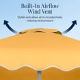 thumbnail image 6 of Best Choice Products 7.5ft Patio Market Umbrella with Wavy Trim, Fade-Resistant, Crank & Tilt, Wind Vent - Marigold, 6 of 8