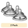 (2 pack) Tommee Tippee Natural Start Baby Bottle Nipples, Medium Flow, 3+ Months, Breast-like for a Natural Latch, Anti-Colic Valve, Soft Silicone, Pack of 2