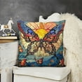 thumbnail image 2 of YINGXI Colourful Throw Pillow Covers Decorative Pillow Cases Square Pillowcases Flowers Throw Cushion Case for Couch Sofa Bed Living Room 12x12in, 2 of 5