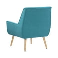 thumbnail image 4 of Linon Trelis Upholstered Tufted Accent Chair Natural Wood Legs in Teal Fabric, 4 of 12