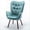 Blue Gray, variant on Mid-Century Modern Wingback Accent Chair, Button-Tufted Polyester Fabric Armchair with Solid Wood Splayed Legs for Living Room Bedroom Home Office