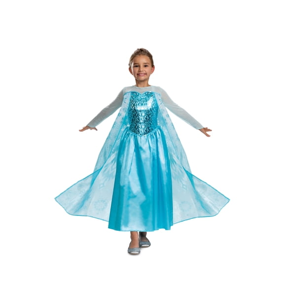 Disney Frozen Elsa Halloween Costume for Children, Girls Size XS (4/5), by Disguise