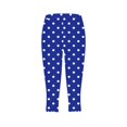 thumbnail image 6 of AGWOLF Womens Capri for Summer Clearance, Tummy Control Capri Leggings High Waisted Knee Length Yoga Pants Trendy Swiss Dot Print Leggings Blue M, 6 of 7