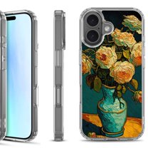 For iPhone 17 Shockproof Protective Phone Case, by OneToughShield - Roses in a vase