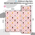 thumbnail image 5 of Princess and Castle Pink Pattern Teens Toddler Nap Mat with Pillow, Sleeping Mat Bag for Preschool Daycare 50"x20", 5 of 6