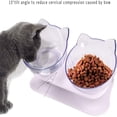 thumbnail image 5 of 1 Uds ortopédico antivómitos para mascotas con soporte elevado, comedero doble para gatos, plataforma inclinada de 15°, perfecto para gatos y perros pequeños JM, 5 of 5