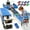 Blue, variant on Sunforu Race Car Toy for Toddler, Car Track and 8 Cars with Light & Music, Carrier Truck Toy Set, Xmas Gift for 3 4 5 6 Year Old Boys Girls