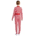 thumbnail image 2 of HULIJA Girls Christmas Jumpsuit Candy Cane Clothes Long Sleeve Striped Ballet Dance Unitards Red 8, 2 of 7