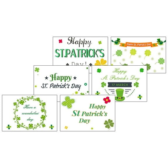 SEWCHICS St Patrick's Day Blessing Cards Assorted Colors Set of 1 Holiday Greeting Cards