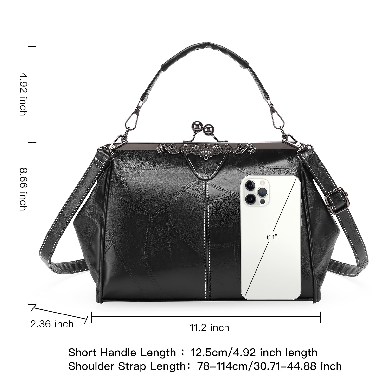 SENDEFN Crossbody bags for women trendy, Fashion Leather Shoulder Clip Bag,Ladies Classic Handbag Light Purse with Adjustable Strap
