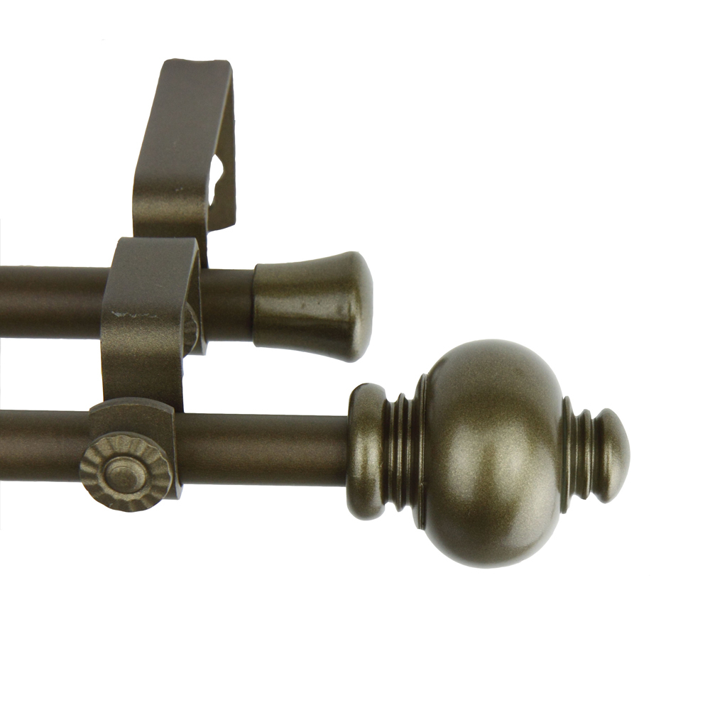 Home Decorative Window Accessories Antique Knob Double Curtain Rod 48
