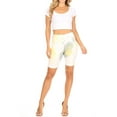 thumbnail image 4 of Women's Casual Tie Dye Printed Elastic High Waist Stretch Biker Shorts, 4 of 4