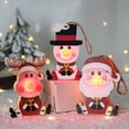 thumbnail image 2 of Mosey Christmas Ornament Cute Santa Claus Snowman Elk Shape Festive Night Light Oranment for Home Decoration, 2 of 8
