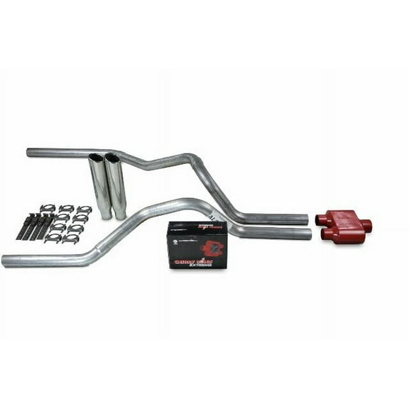 Ford F-150 04-14 2.5" Dual Exhaust Kits Cherry Bomb Extreme Clamp on Tips