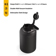 RTIC Outback One Gallon Insulated Ceramic Lined Water Jug, Black