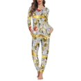 thumbnail image 1 of Conjunto de pijama de dos piezas con diseño navideño para mujer, ropa de dormir informal para el hogar, ropa de dormir con estampado a pedido, Otoño e Invierno, 1 of 4