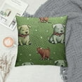 thumbnail image 2 of Christmas Body Pillow Cover, Polar Bears in Sweaters Funny Animal Lover Theme Winter Elements, Soft Comfortable Zippered Side Sleeper Pillow Case,, Vermilion Apple Green, 2 of 5