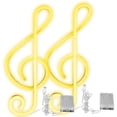 thumbnail image 1 of Luz Neón VentDepot MelodyFlare04 2Pzas USB o 3 Pilas AA 100lm Clave de Sol Amarillo, 1 of 2