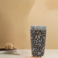 thumbnail image 4 of Taza de café con forma de diamante de 600 ml, termo de agua de acero inoxidable 304 con diamantes de imitación Leopardo dorado, 4 of 7