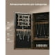 thumbnail image 5 of SONGMICS Armario de joyería con cerradura con espejo, organizador de almacenamiento de joyas para ahorrar espacio, color marrón rústico, 5 of 5
