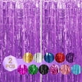 thumbnail image 2 of Destyer 1pcs Set Streamers Party Decorations Streamers Decorations 6.5ft Tinsel Curtain Backdrop Photo Backdrop For Birthday Purple 6.5ft 2Set, 2 of 6