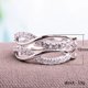 thumbnail image 5 of Anillos de boda con forma de cruz, anillos de compromiso con circonitas de cristal deslumbrantes para fiestas, 5 of 5