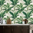 thumbnail image 2 of Peel and Stick Wallpaper 17.7in x 9.8ft Tropical Greenery Palm Leaves Vibrant Foliage Contact Paper Vinyl Waterproof Self Adhesive Wall Paper for Bedroom Shelf Cabinet Renter Friendly, 2 of 8