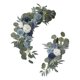 thumbnail image 2 of 2x Juego de flores para arco de boda Arreglo floral Guirnalda de hojas verdes Decoración para Azul, 2 of 9