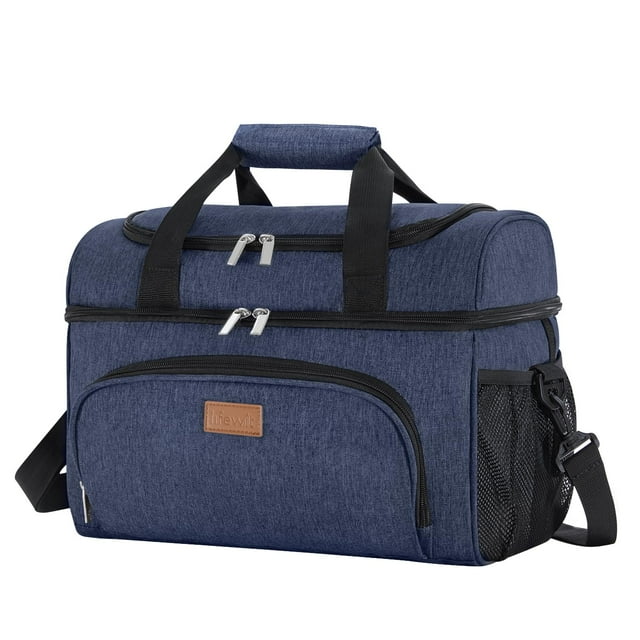 Bolsa térmica Lifewit, aislante, 23 L, 32 latas, a prueba de fugas, azul
