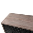 thumbnail image 6 of Atumcto 60" Mid Century Sideboard Buffet Cabinet with 4 Convex Diamond Pattern Doors, 2 Shelves & Solid Wood Legs for Living Room, Antique Black, 6 of 10