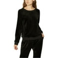 thumbnail image 2 of Sanctuary Clothing Womens Velour Sweatshirt, Black, X-Small, 2 of 2